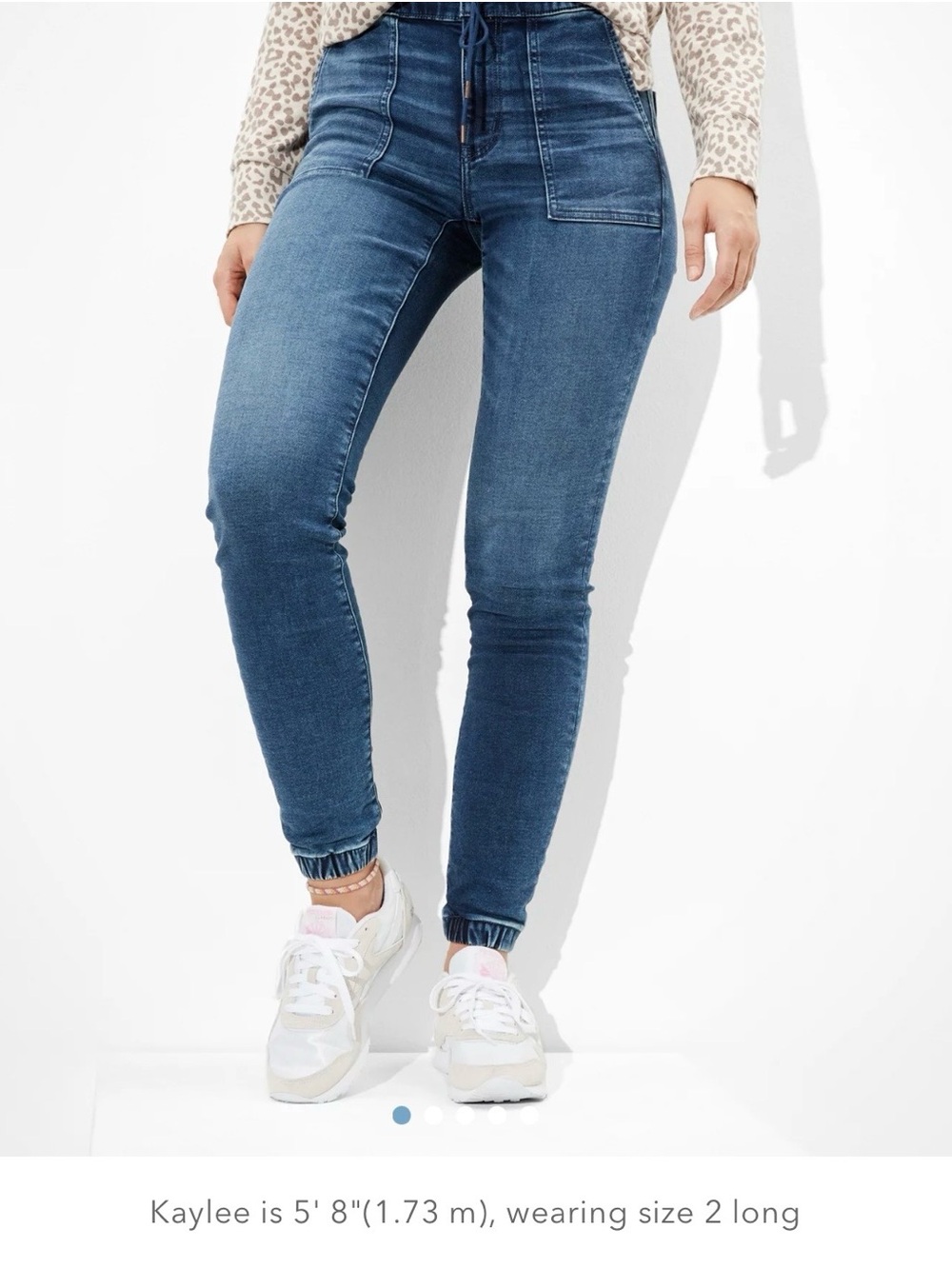 American Eagle size 12 women’s medium wash jogger next-level stretch jeggings